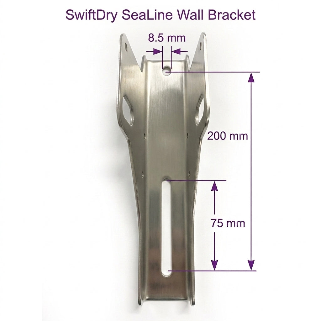 SwiftDry SeaLine 24M - Stainless Steel Single Frame Folding Clothesline