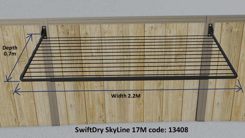 SwiftDry SkyLine Fold Down (10 Sizes) - SwiftDry Clotheslines NZ