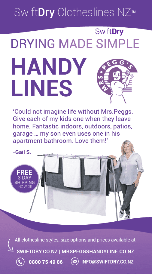 Mrs. Pegg's Handy Line - Deluxe 10 - SwiftDry Clotheslines NZ